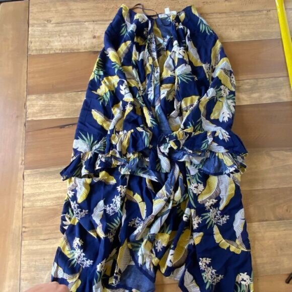 FSL+ Blue & Yellow Flowy Kimono Cover - size S/M - Picture 4 of 5